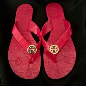 Tory Burch Thora Jelly Hot Pink Flip Flop Sandal - Size 7.5